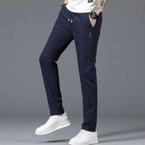 남자 데일리 바지 허리 밴딩 슬랙스 기모 겨울 팬츠