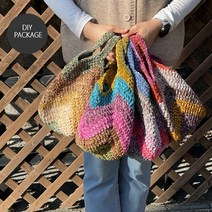 뜨개부엌 [코바늘가방만들기] 벨벳그레니백 (벨벳1롤 + 코바늘10/0호 + 도안+동영상QR) (가방아님), 오렌지브라운