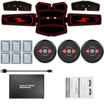 덜덜이 진동운동기구 쉐이크보드 USB 충전 EMS 복부 벨트 전기 자극 ABS 근육 트레이너 엉덩이 토너 홈 체육관 피트니스 장비 여성 남성, [01] blue points