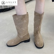 [애슬릿] 데일리 돈피 가죽 스웨이드 롱 부츠