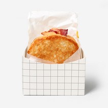 더팩컴퍼니 체크 햄버거 토스트 종이트레이 100개 1000개, 1세트