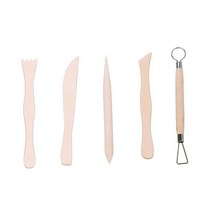 도예체험 취미 나무 도자기 도구 예술적 점토 조각 셰이퍼 커터 클레이 공예 폴리머 세트 5 개, 5pcs, 01 5pcs