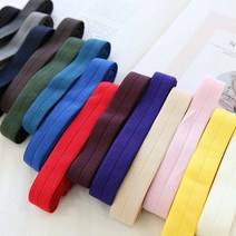 원단싸 2마(180cm) 신축성 좋은 접밴드 엘라스틱 밴드 고무줄 헤어밴드 의류 옷감 바이어스 20mm 16컬, 버건디