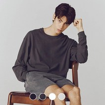[지오다노] 022902 인터락 크리스피 긴팔 티셔츠