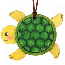 에코키즈 new나무목걸이만들기-거북이 나무조각 나무공예