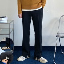 남자 옆트임 부츠컷 슬랙스 와일드 세미 와이드 핏