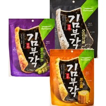 풀무원 간식 전통 김부각 3종 (오리지널+콘소메+할라피뇨 총 3봉) 탕비실 회사 어린이 성인 캠핑 차박 홈파티 영화 선물, 24개