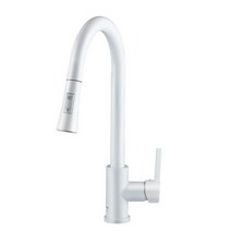 JT-A200b(wh) 화이트 친환경 스텐 SUS304스테인레스 스테인리스 주방 싱크대 원홀 백조 스완 거위목 명품수전수도꼭지