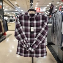 레노마 SH04 겨울 남방 깅엄 체크 기모 일반핏 긴팔 셔츠 RLWSGP-508-PU-556