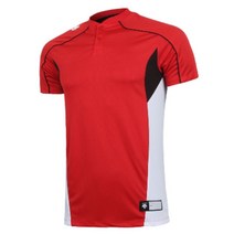 데상트 DESCENTE 베이스볼 BP 버튼 반팔 티셔츠 S9121ZTS11 (적색) 하계티셔츠