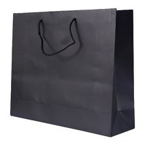 종이가방 코팅 블랙 무지 고급 종이 쇼핑백 (50장), (왕왕대_55x40+15)_(50장)