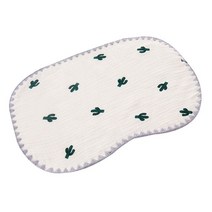 숙면베개 경추베개 메모리폼베개 코골이방지베개신생아 수유 베개 만화 프린트 10 겹 코튼 거즈 플랫 머리, 02 tus