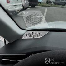JS automotive 아우디A6C8 알루미늄 대쉬사이드 스피커 가드 DIY튜닝 로고각인 포인트커버 간편부착 셀프 드레스업 용품, 카본 2P