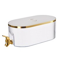 캠핑냉장고 캠핑용 냉장고 faucet cold kettle with lid 5.3l fruit tea refrigerator frozen dispenser bottle for, 우아한 흰색