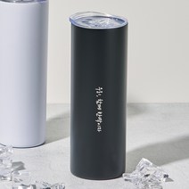 작정공간 각인 스텐텀블러 600ml 대용량 차량용텀블러 보온보냉 빨대텀블러, 각인요청(중앙세로), 스텐본색