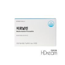 여에스더 피로날린 비타민B군 홍경천 멀티 비타민 종합 영양제 HD 에스더 비타민, 여에스더 피로날린 900mg 30정 1개월분