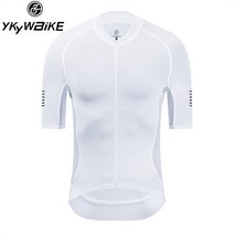 YKYWBIKE 2021 새로운 흰색 품질 반팔 사이클링 저지 프로 팀 여름 경량 의류 자전거 착용 셔츠