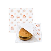 햄버거 L자형 종이봉투 포장지 유산지 노루지 200매, 20x20