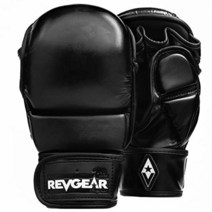 Revgear Pinnacle MMA 장갑 | 클래식 스파링 디자인 너클 위에 다층 폼 패딩 엄지 보호 (블랙/블랙 미디엄) 5761208782