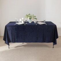 행사용벨벳테이블보 구김없고 늘어나지않는 고급벨벳소재 식탁보, 822(다크네이비), 180x150