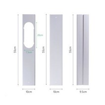 휴대용 에어컨 윈도우 벤트 키트 배기 호스 용 조절 가능한 창 슬라이드 플레이트 액세서리, [02] 3pcs 55cm