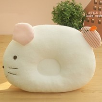 바바오가닉 오가닉 쥐 짱구베개 diy 만들기 아기베개, 분홍색 귀+아기쥐 추가