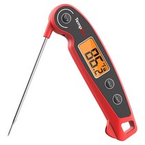TempPro F05 모션 감지 요리용 디지털 육류 온도계 주방 BBQ 오일 그릴 스모커 캔디 온도계용 방수 식품 블랙레드, Thermometer