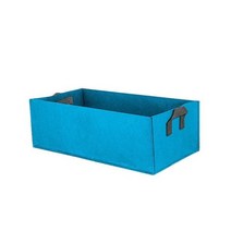 패브릭 자란 정원 침대 사각형 정원 꽃 재배 가방 1 개 야채 심기 가방 화분 보육 냄비 식물 손잡이, M, Blue