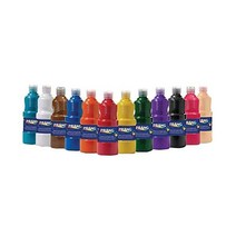 Prang 즉시 사용 가능한 Tempera 페인트 16온스 다양한 색상 12개 팩, 01.16 Fl Oz(12개 팩)