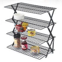 캠핑소품 접이식 철제메쉬 정리선반 4단 소품정리