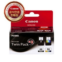 [Canon] 정품트윈팩잉크 PG-88+CL-98 (E500/검정:21ml 컬러:21ml)