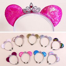 스팽글마우스머리띠(YDB) 작은왕관 헤어밴드 티아라