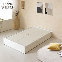 [리빙스케치]국내제작 레브미 SS 무헤드 서랍형 슈퍼싱글 침대프레임, SS오크