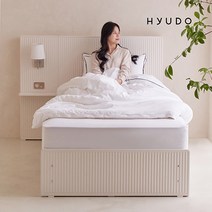 (매트포함)(무료방문설치) 휴도 우아한 선유 호텔 빅 수납 침대 SS Q 슈퍼싱글 퀸침대 호텔식침대, 아이보리, SS 프레임+20cm 매트리스, 매트리스 그레이 (HS01210)