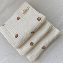 목화베리 요루거즈3중 키친크로스 면행주, 주황복숭아