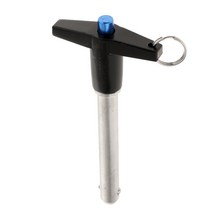 GHSHOP 스테인레스 스틸 볼 잠금 핀 퀵 릴리스 핀 T 핸들 핀 직경 6mm, 40mm, 블랙
