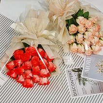 모모아트 투톤장미 20송이 비누꽃다발 비누장미 꽃다발+선물상자, 투톤핑크장미
