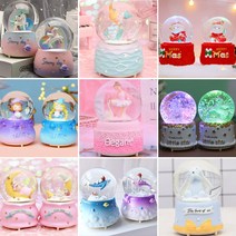 자동눈날림 LED 크리스마스 스노우볼 오르골 모음 무드등, 01_xmas산타_눈사람