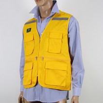 ITR-v3a T/C조끼 노란색 공구조끼 단체조끼제작 팀복