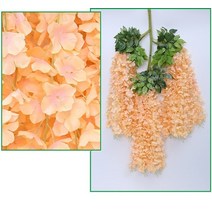 웨딩아치 셀프웨딩 12 개등나무 거짓 실크 화환 아치 diy 가족 정원 사무실 파티 장식 펜던트 벽 장식, 샴페인, 샴페인