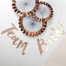 빛나 브라이덜샤워 로즈골드 헨파티 번팅 백드롭 TEAM BRIDE