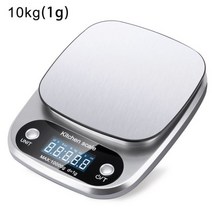 카페 미세 저울 전자 5kg0.1g 10g1g 디지털 보석 주방 스틸 휴대용 lcd 우편 식품 균형 측정 무게 천칭 자리, 10kg-1kg