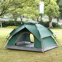 3-4인용 캠핑존 그늘막 원터치텐트(그린), 상세페이지 참조