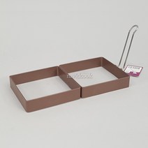 자체브랜드 나비드쿡(업소용) 18112 논스틱코팅 사각계란틀, 사각계란틀 2구