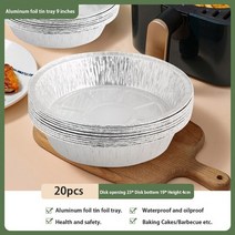 컨벡션오븐 제과제빵오븐 전기오븐 nypmh 20pcs 가정용 에어 프라이어 주석 호일 트레이 주방 구운 식품 오일 흡입 트레이 야외 가벼운 식사 바베큐 특수 도구, 9인치 주석 호일 트레이