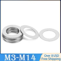 20pcs m3 m4 m5 m6 m8 m10 m12 m13 m14 304 스테인레스 스틸 초박형 플랫 와셔 초박형 심 일반 개스킷 0.10.20.3mm, m14x20, 두께 0.3mm