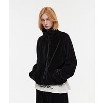 DNSR 벨벳 하이넥 집업 자켓 블랙 velvet highneck zipup jacket black