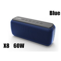 돌비 애트모스 TV 사운드바 60w 휴대용 무선 블루투스 스피커 상자 홈 시어터 tv 사운드 바 야외 서브 우퍼 붐 박스 usbtf 카드 음악 센터 사운드 박스, 푸른