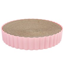 베스펫 고양이 소파 원형 스크래쳐 발톱갈이 장난감, 핑크대형