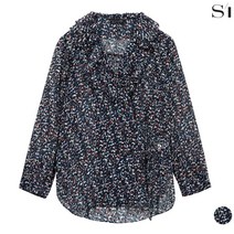 [씨] [SI]네이비 잔 프린트 블라우스 (SCBAD2418).